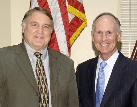 Keith Wassum and Chancellor Philip L. Dubois